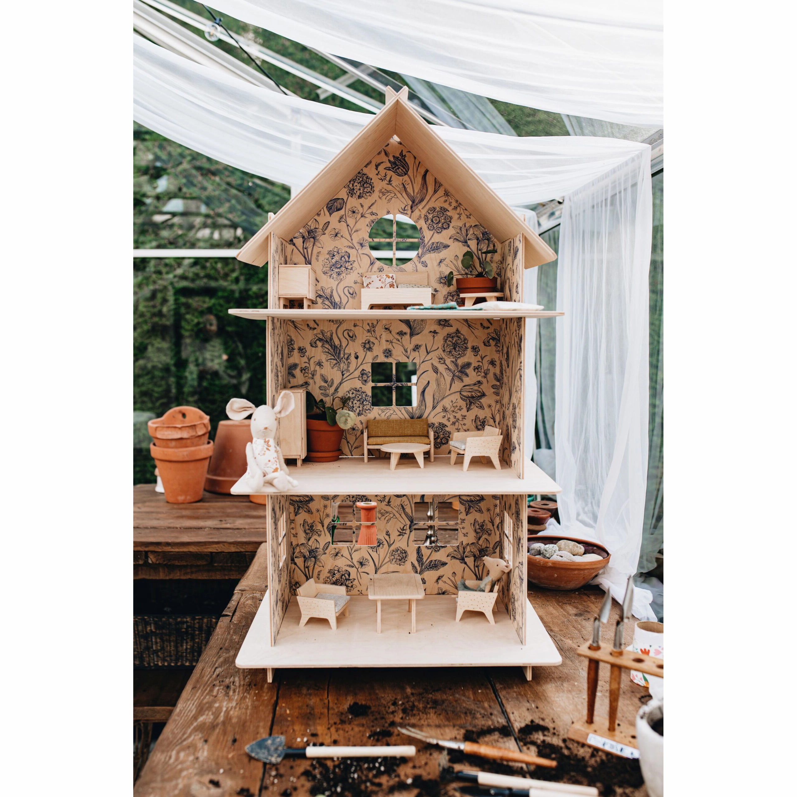 Milin Wooden Dollhouse ?Vintage Flower