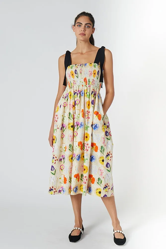 Mindy Smocked Midi Dress