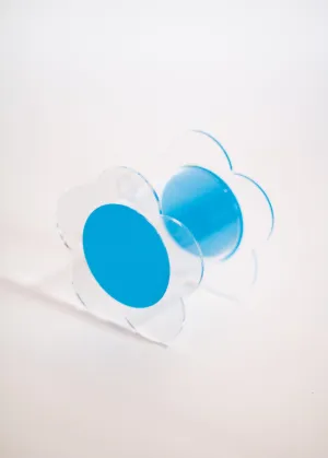 Mini Flower Acrylic Jar - Blue