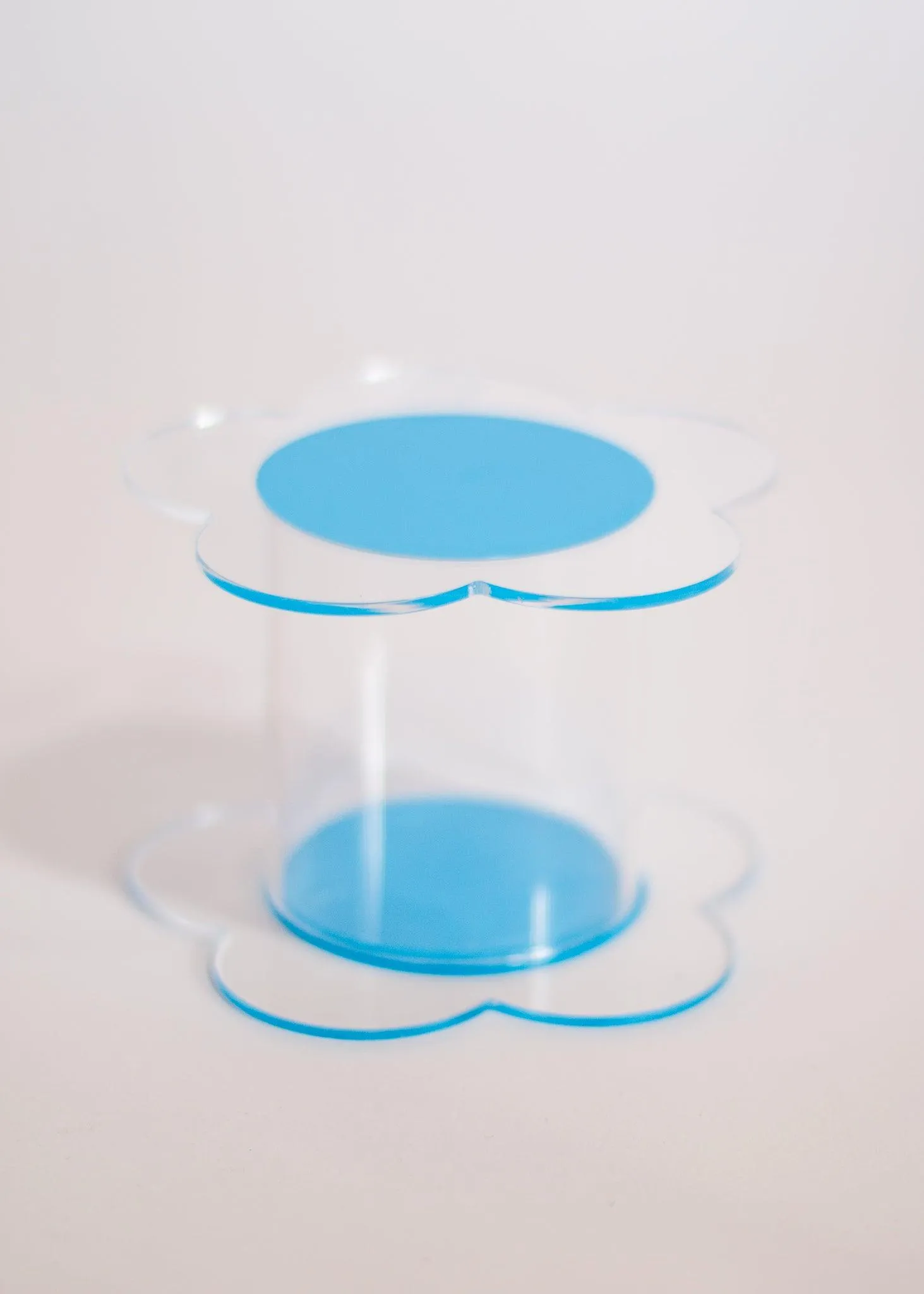 Mini Flower Acrylic Jar - Blue