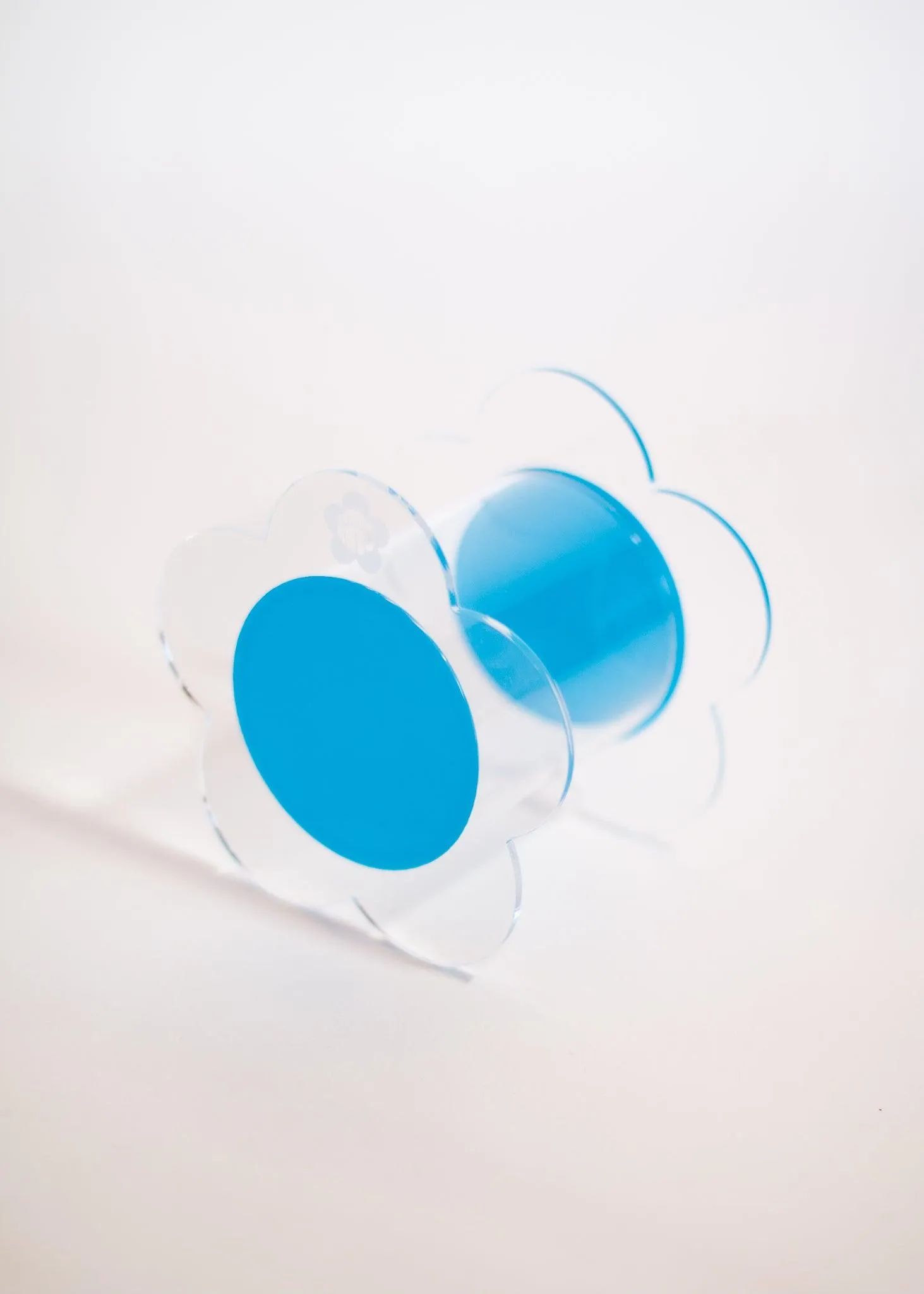 Mini Flower Acrylic Jar - Blue