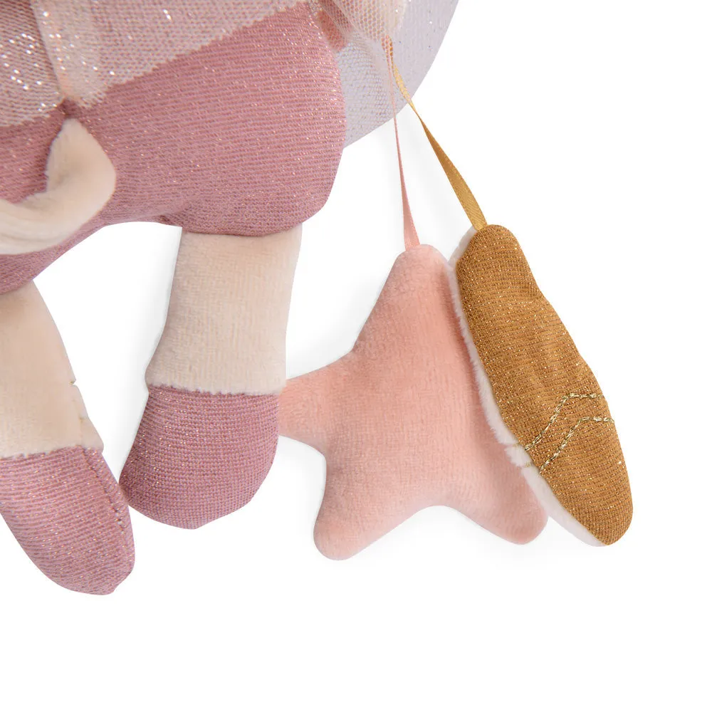 Moulin Roty La Petite Ecole De Danse Pink Hanging Activity Mouse 34cm