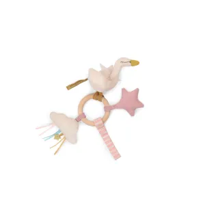 Moulin Roty La Petite Ecole De Danse Swan Wooden Ring Rattle