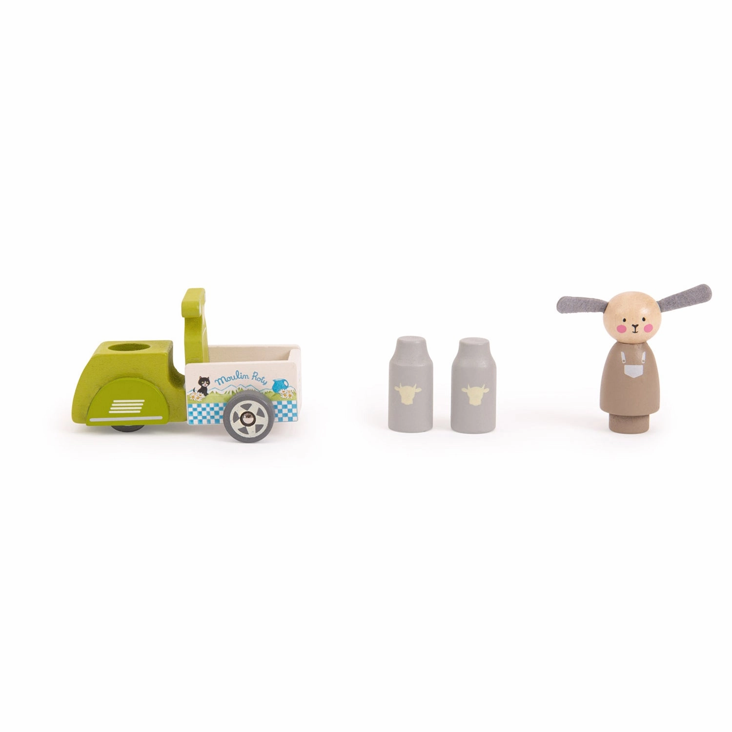 Moulin Roty La Grande Famille Wood Milk Delivery Tricycle