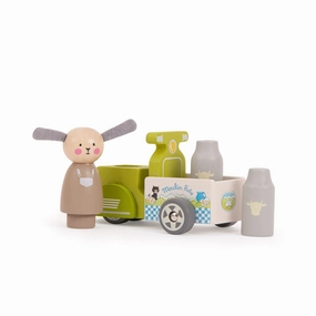 Moulin Roty La Grande Famille Wood Milk Delivery Tricycle