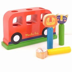 Moulin Roty Wooden Pop Us Bus - Pop
