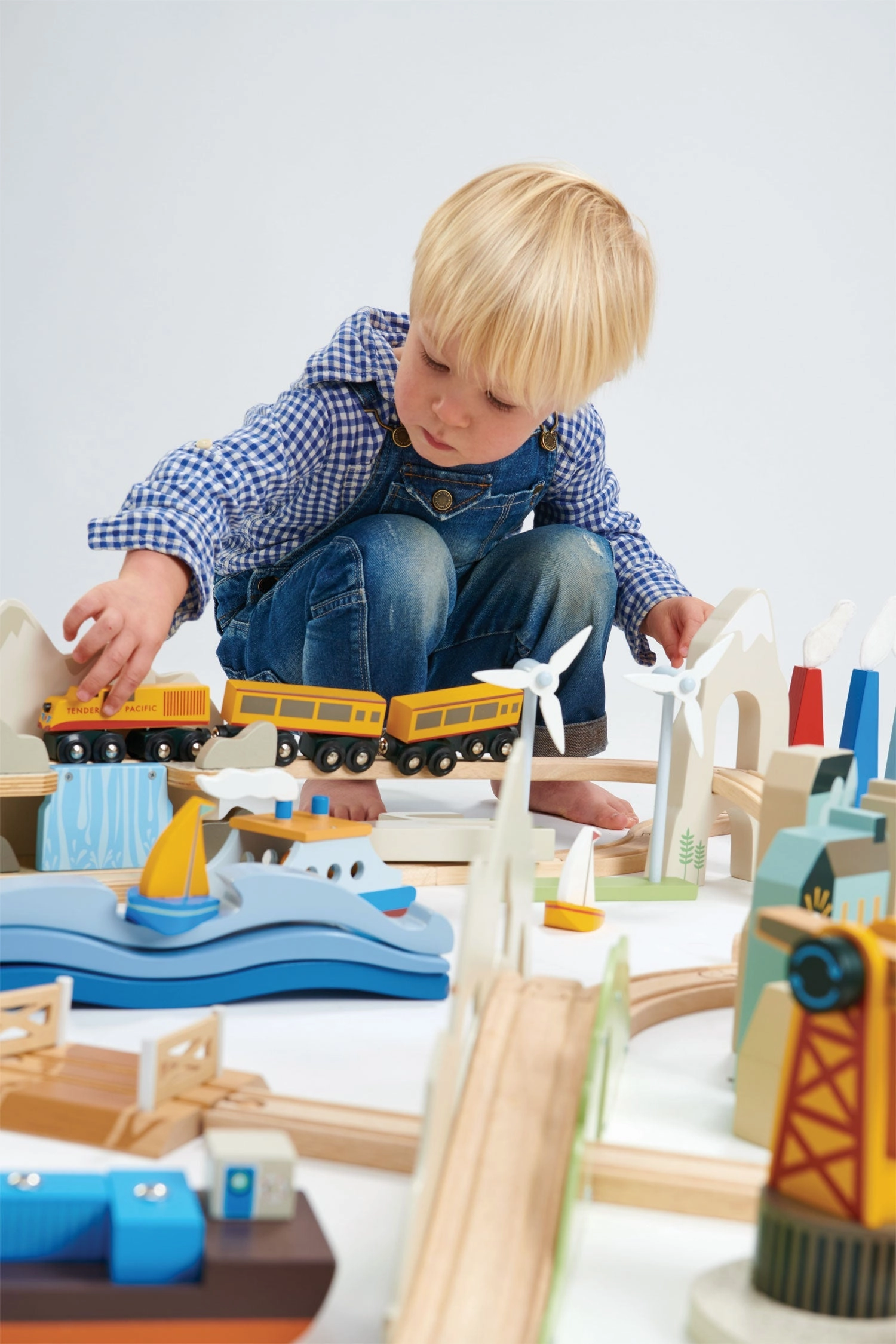 Mountain View Wooden Train Set