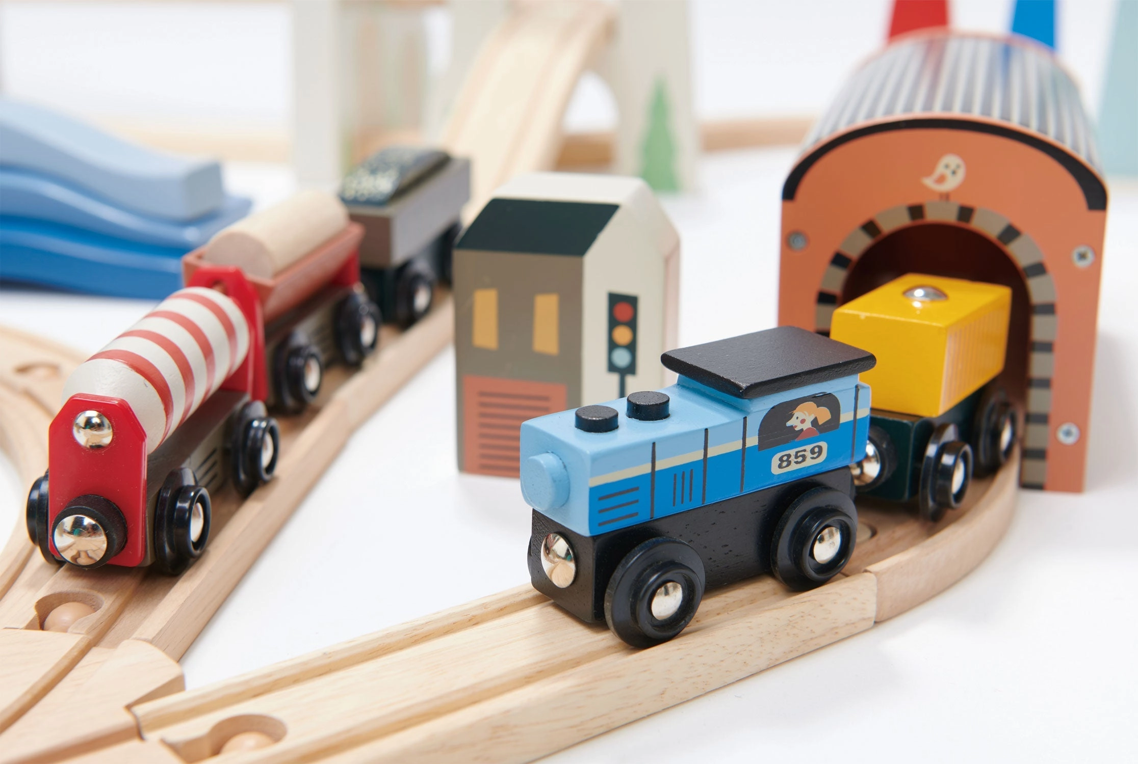 Mountain View Wooden Train Set