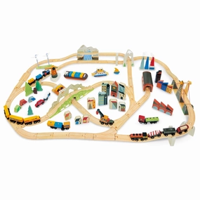 Mountain View Wooden Train Set