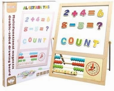 Multifunctional magnetic double sided drawing board