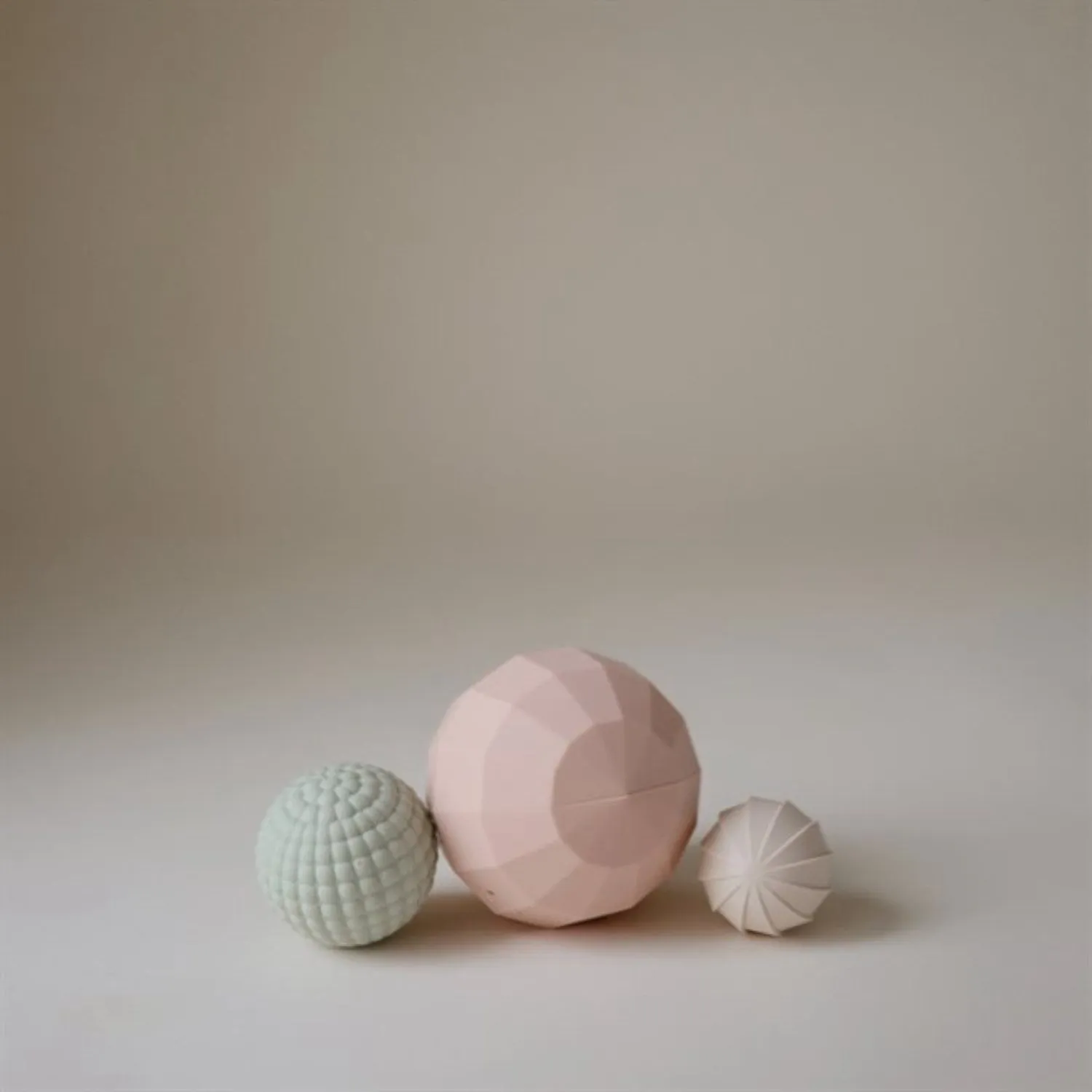 Mushie Blush Nesting Spheres Sensory Toy