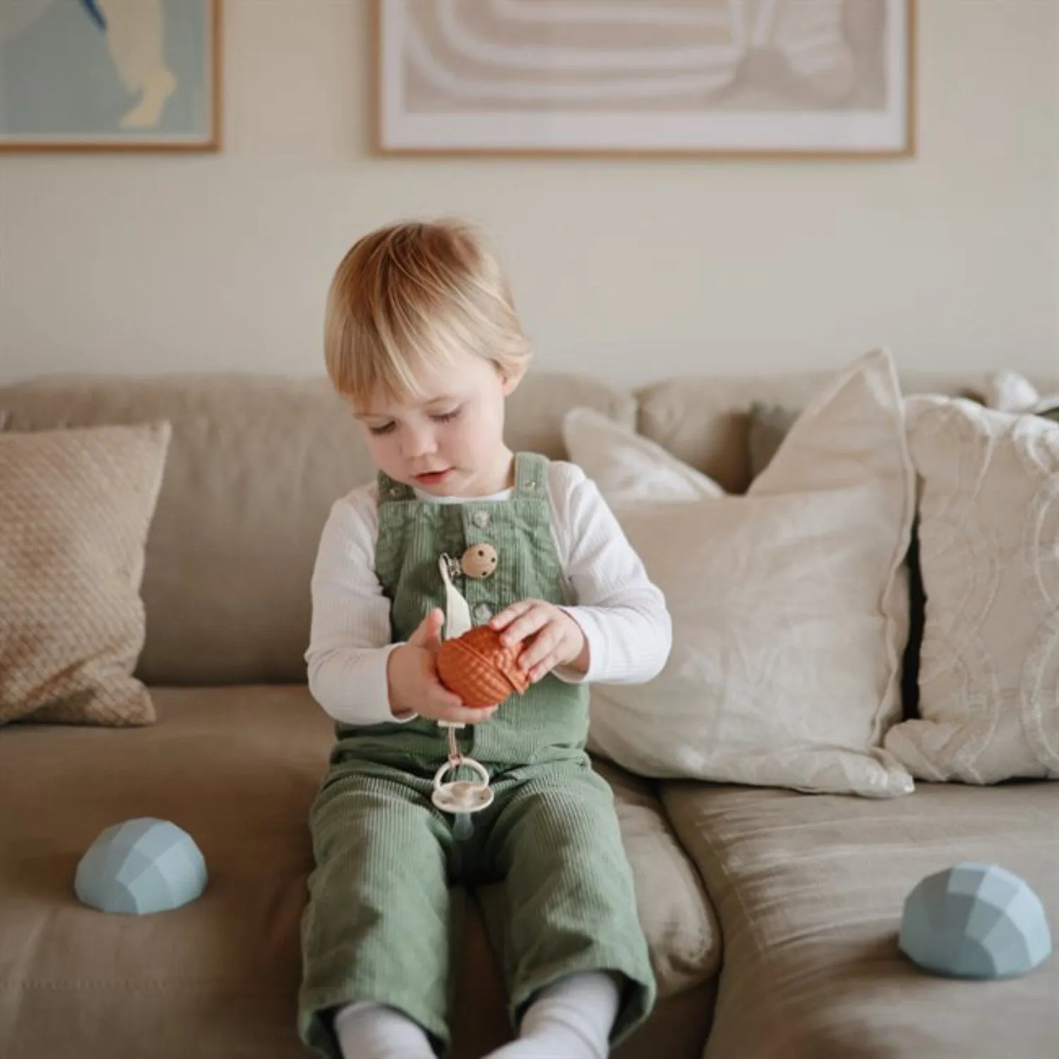 Mushie Blush Nesting Spheres Sensory Toy