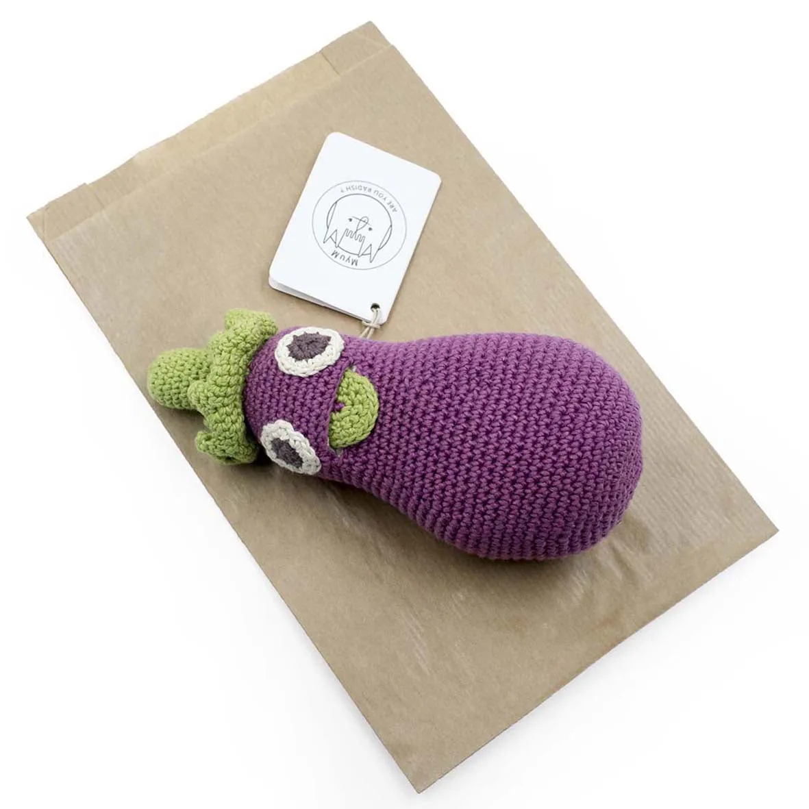 MyuM Rgine Eggplant Rattle