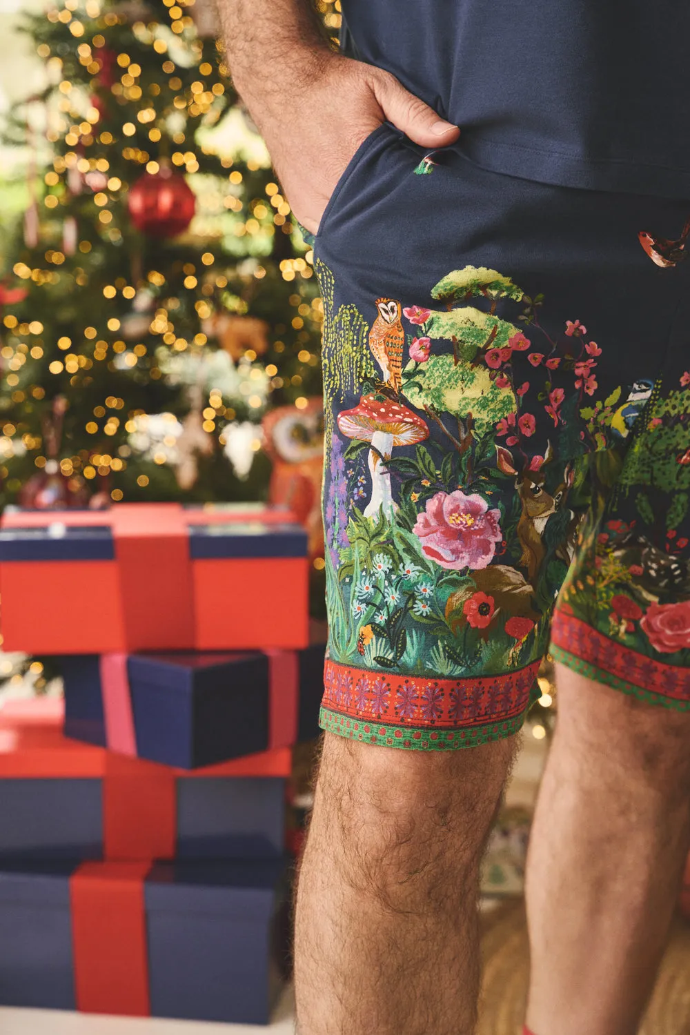 Nathalie Lt Mens PJ Set - Midnight Forest