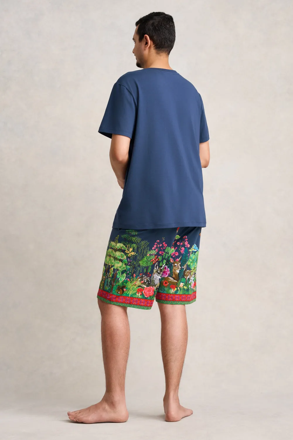 Nathalie Lt Mens PJ Set - Midnight Forest