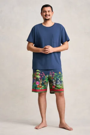 Nathalie Lt Mens PJ Set - Midnight Forest