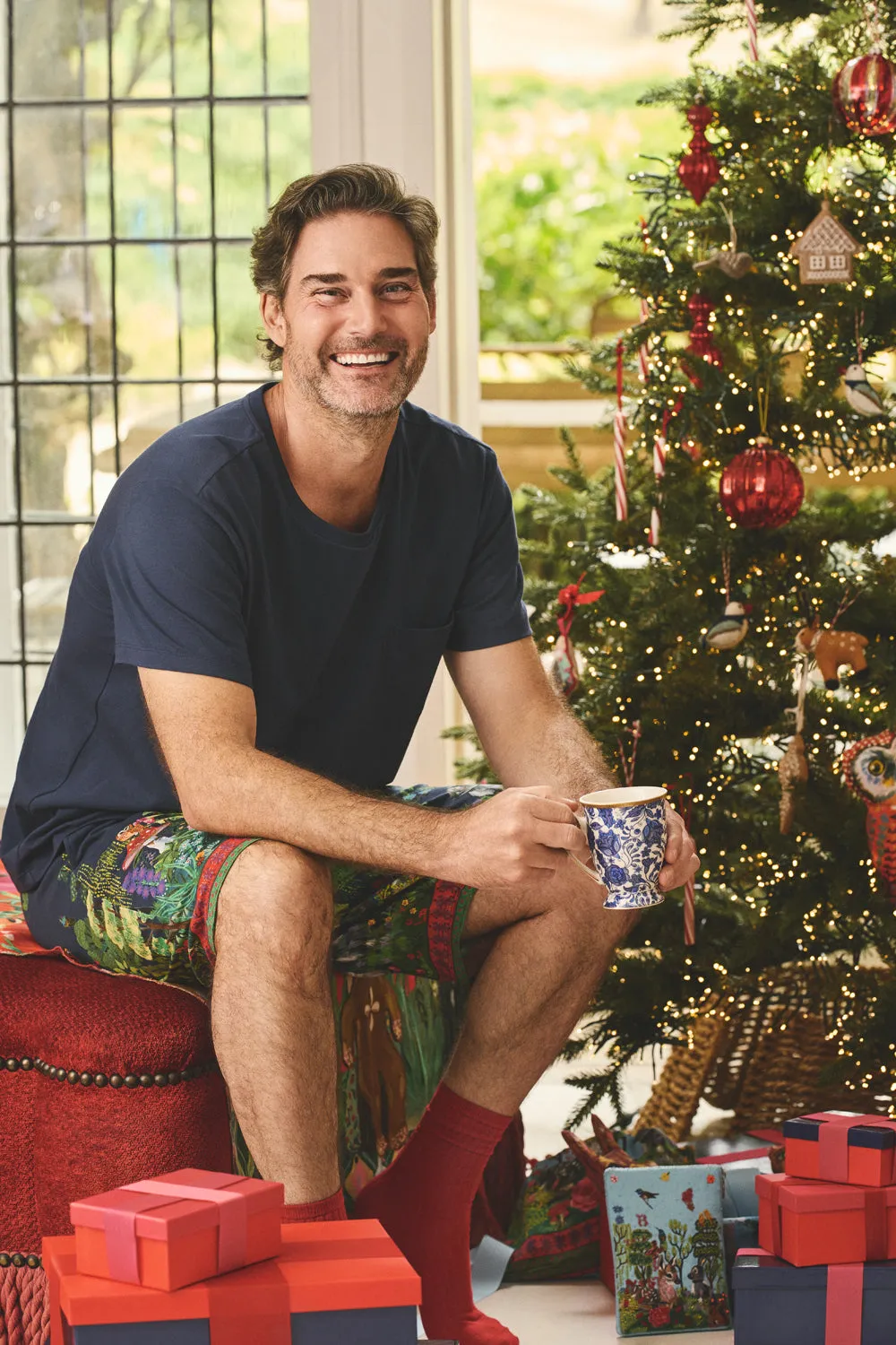 Nathalie Lt Mens PJ Set - Midnight Forest