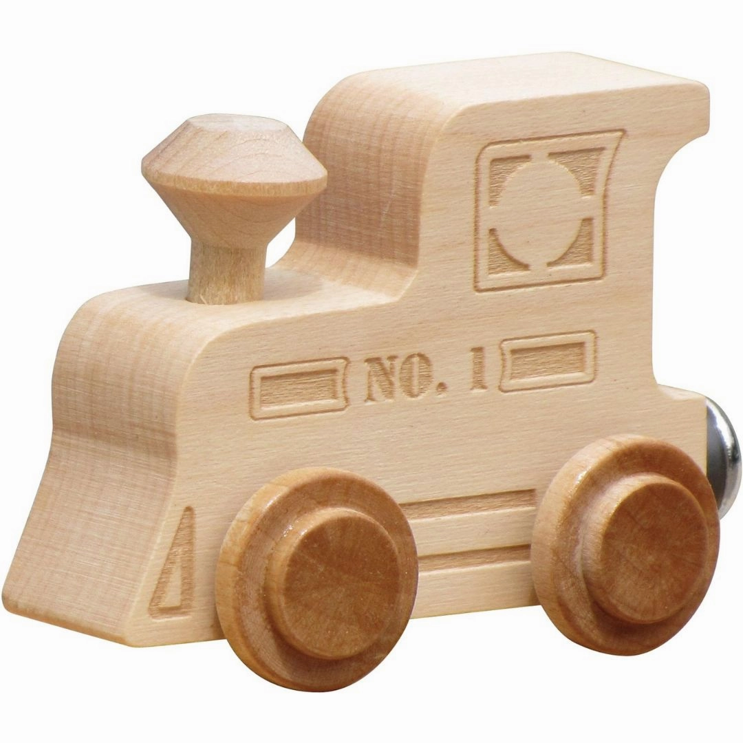 Natural Wooden Name Train Letters