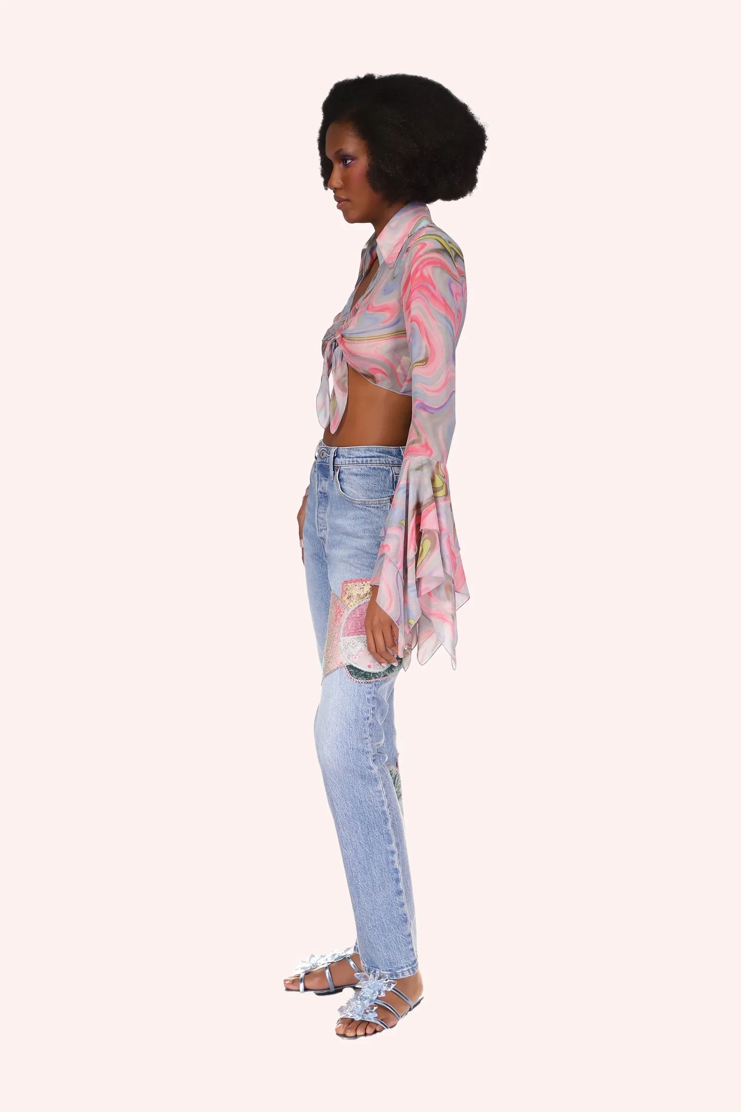 ONLINE EXCLUSIVE: Arabesque Chiffon Tie Top