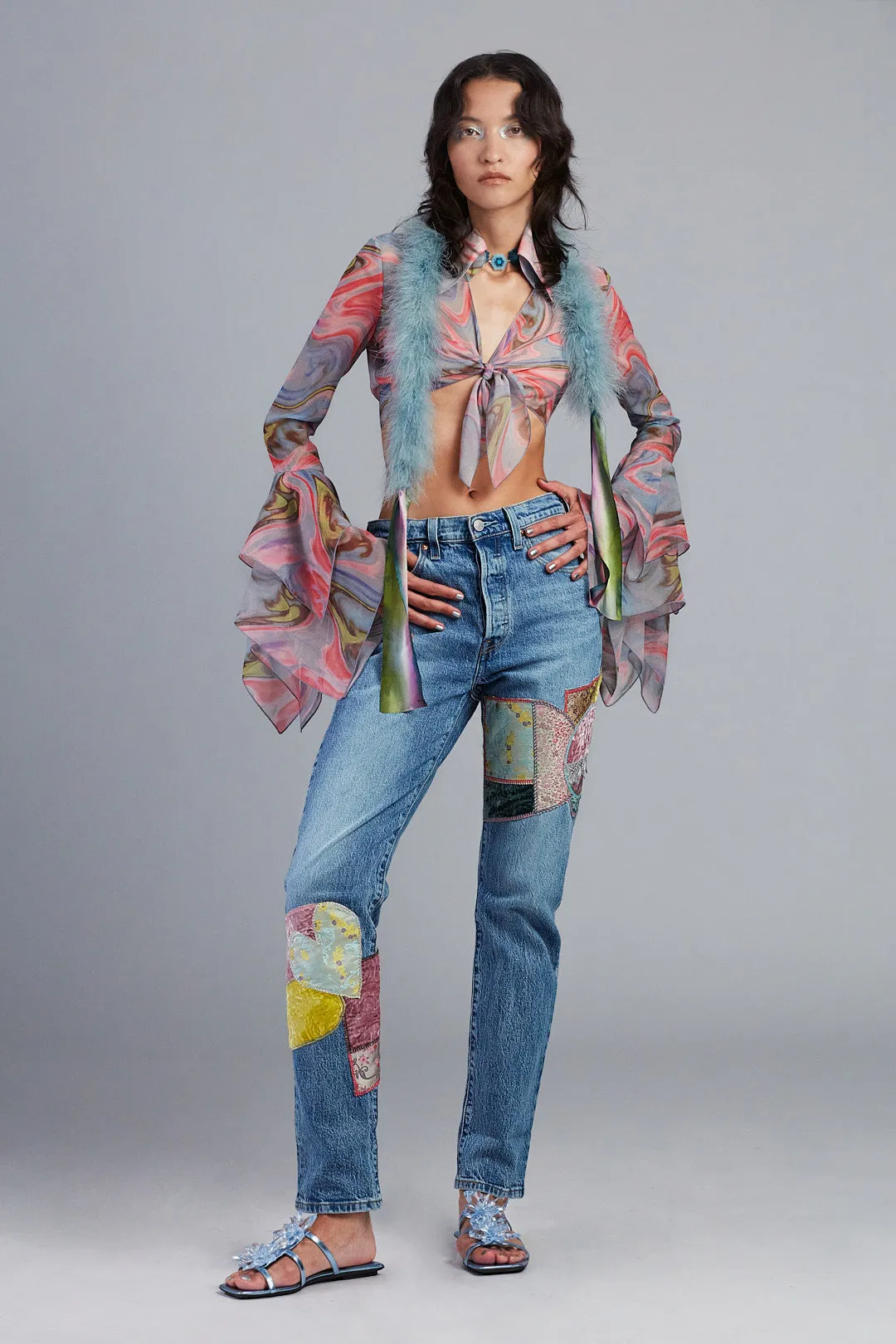 ONLINE EXCLUSIVE: Arabesque Chiffon Tie Top