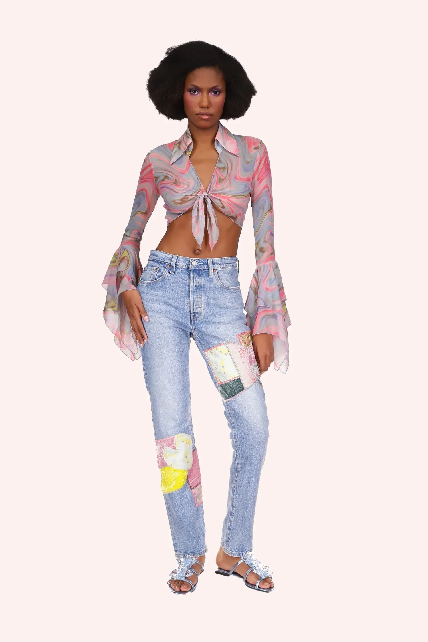 ONLINE EXCLUSIVE: Arabesque Chiffon Tie Top