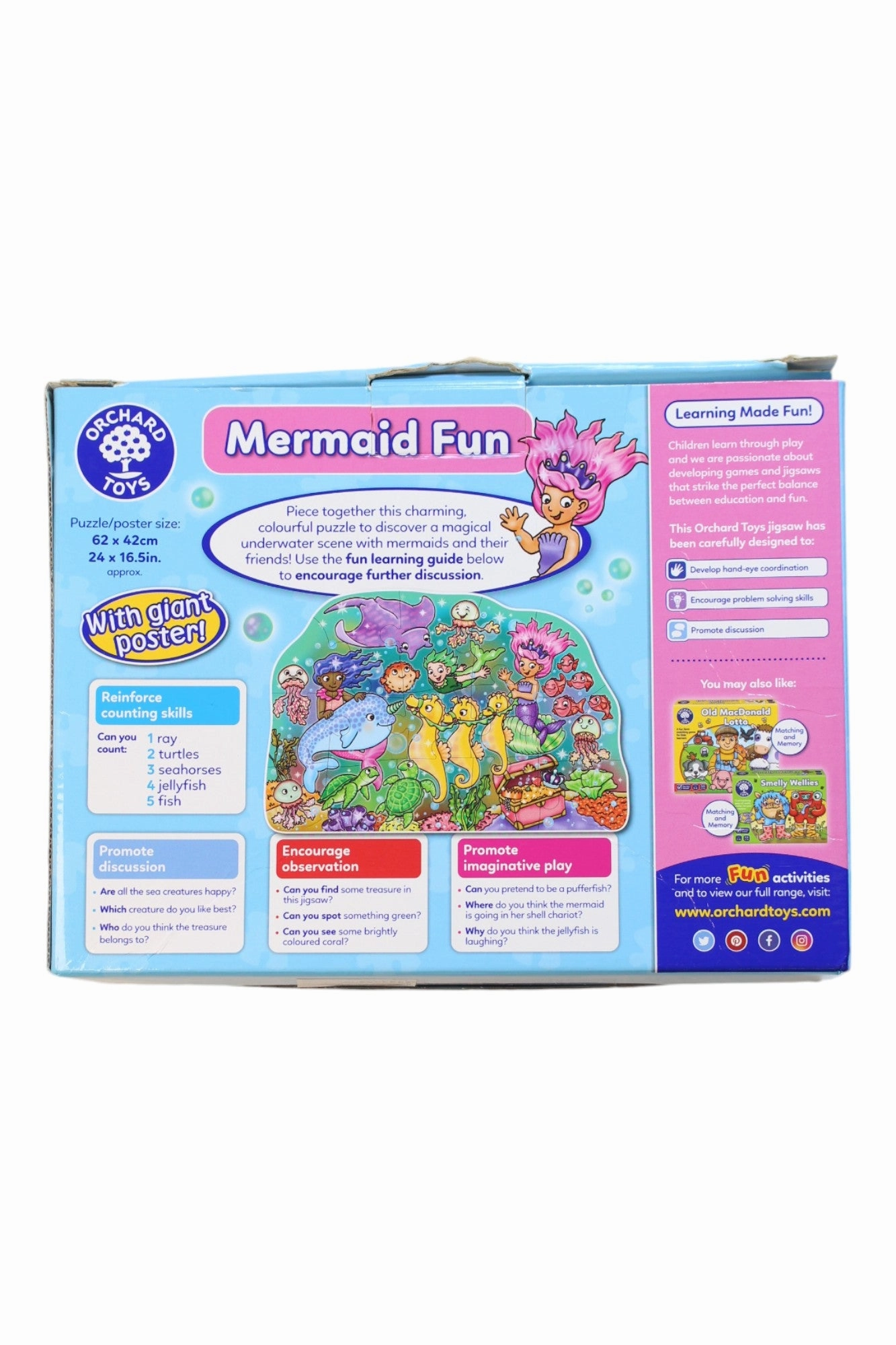 Orchard Toys Mermaid Fun Jigsaw Puzzle O/S (2 )