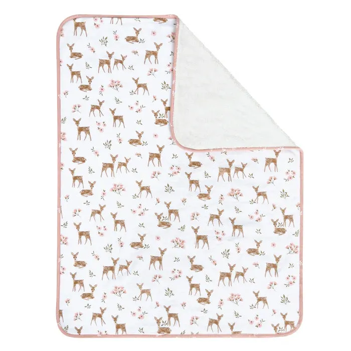 Organic Jersey Sherpa Baby Blanket Sophia Garden - Living Textiles