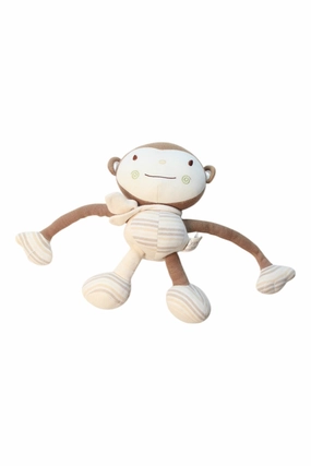 Organic Natural Charm Monkey Soft Toy Newborn