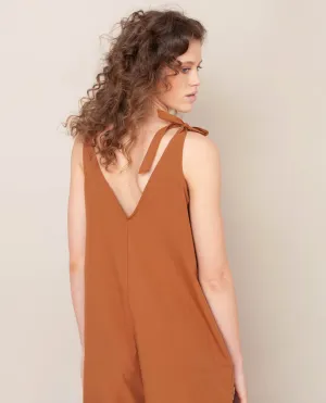 Penelope Organic Jumpsuit In Coffee