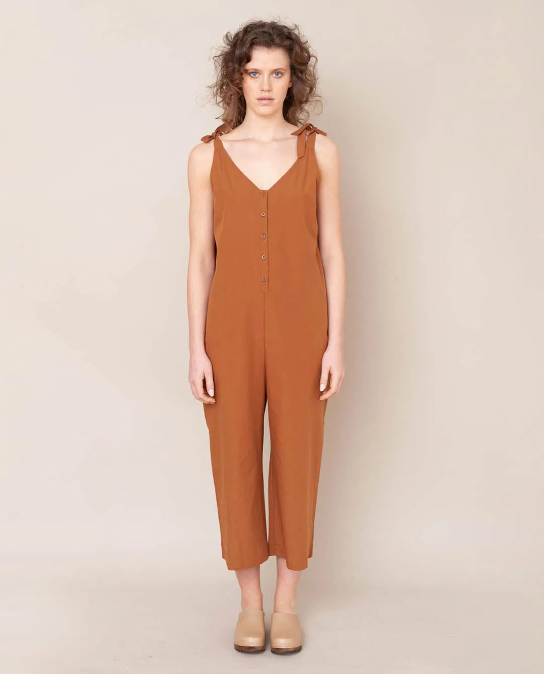 Penelope Organic Jumpsuit In Coffee