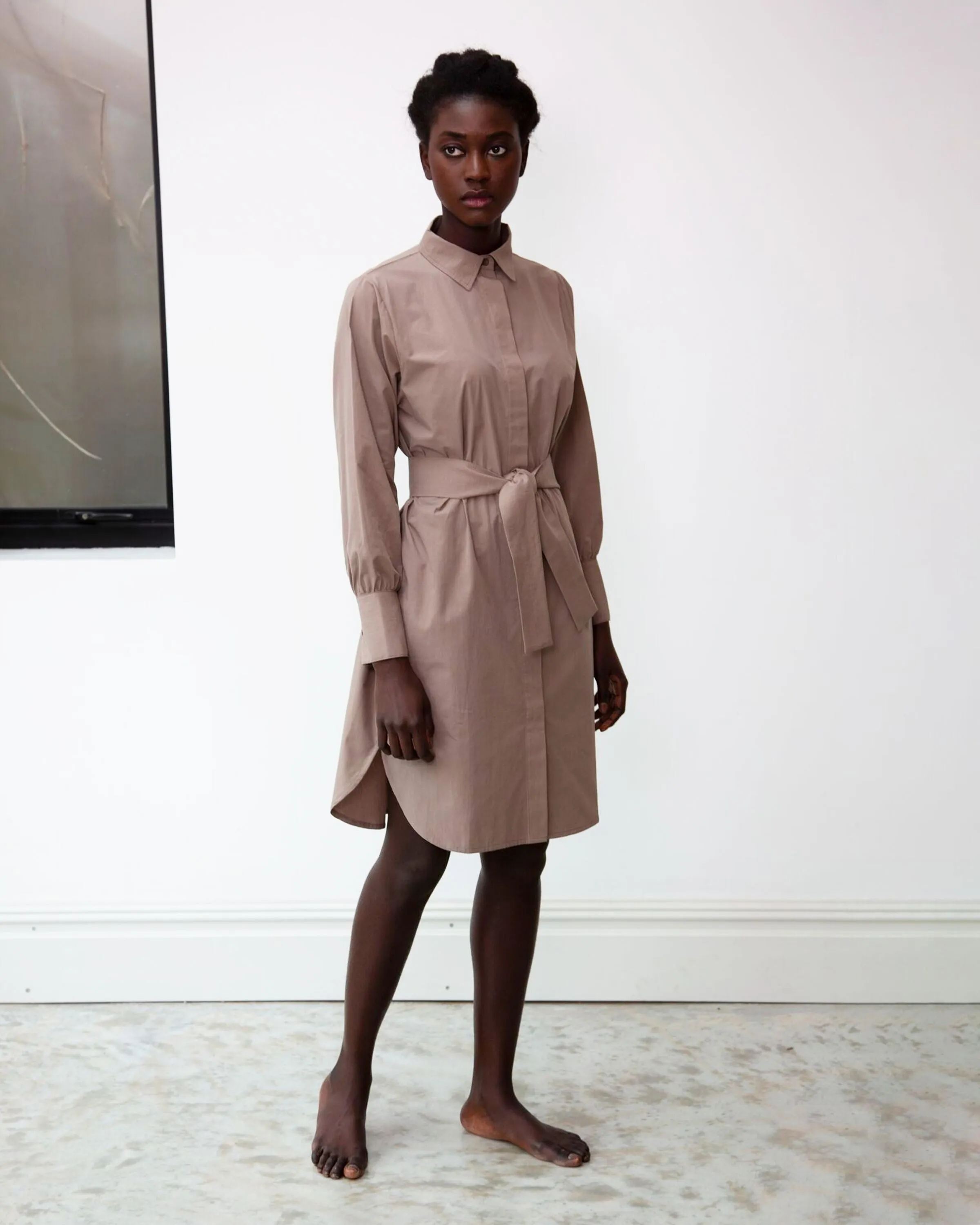 Perla Organic Cotton Dress In Olive