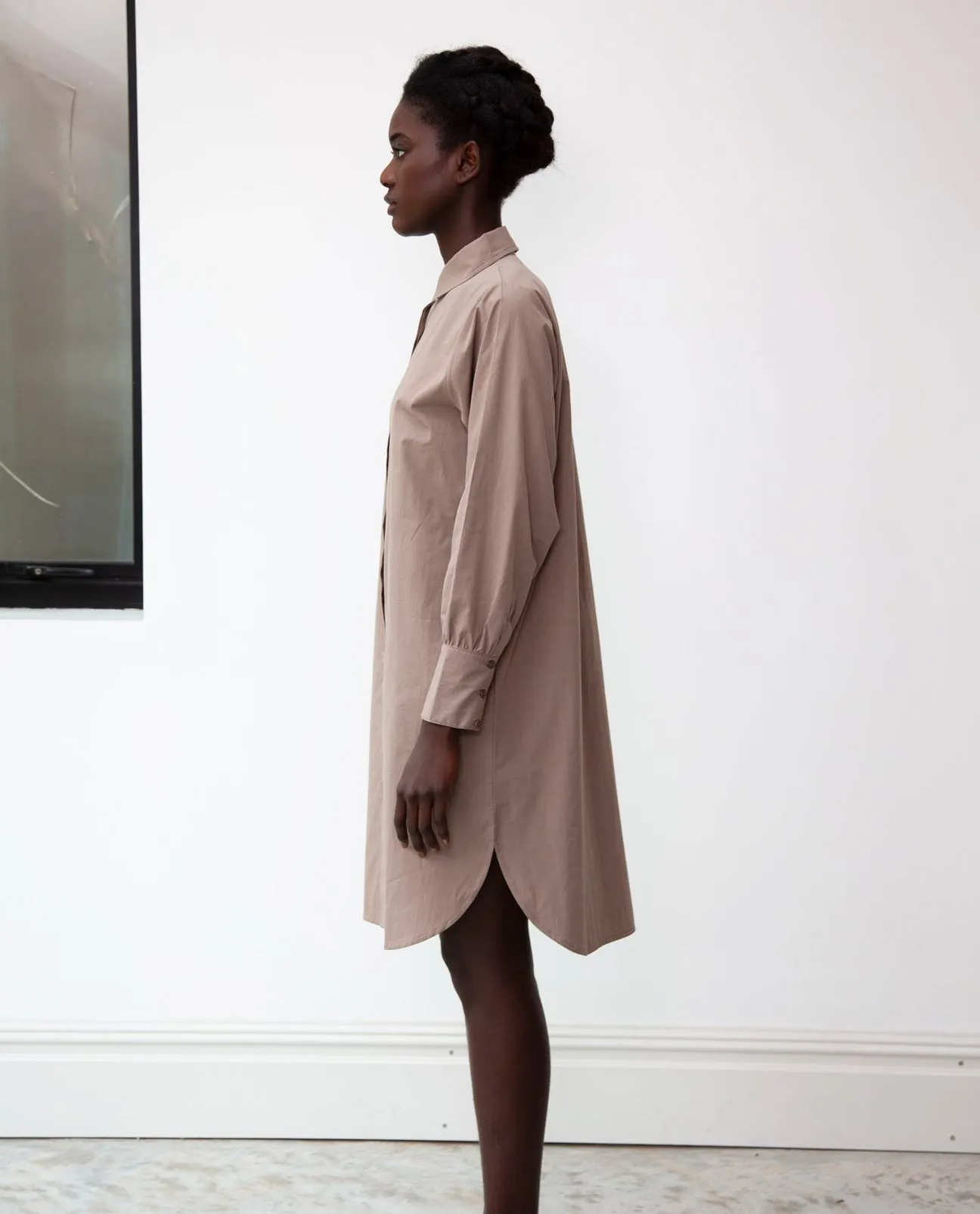 Perla Organic Cotton Dress In Olive