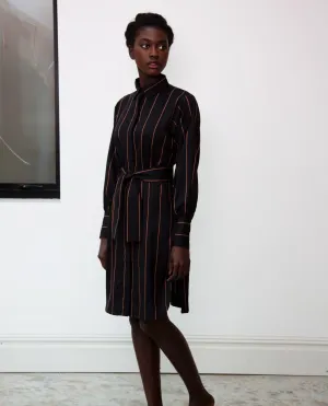 Perla-Sue Tencel Dress In Black & Tan