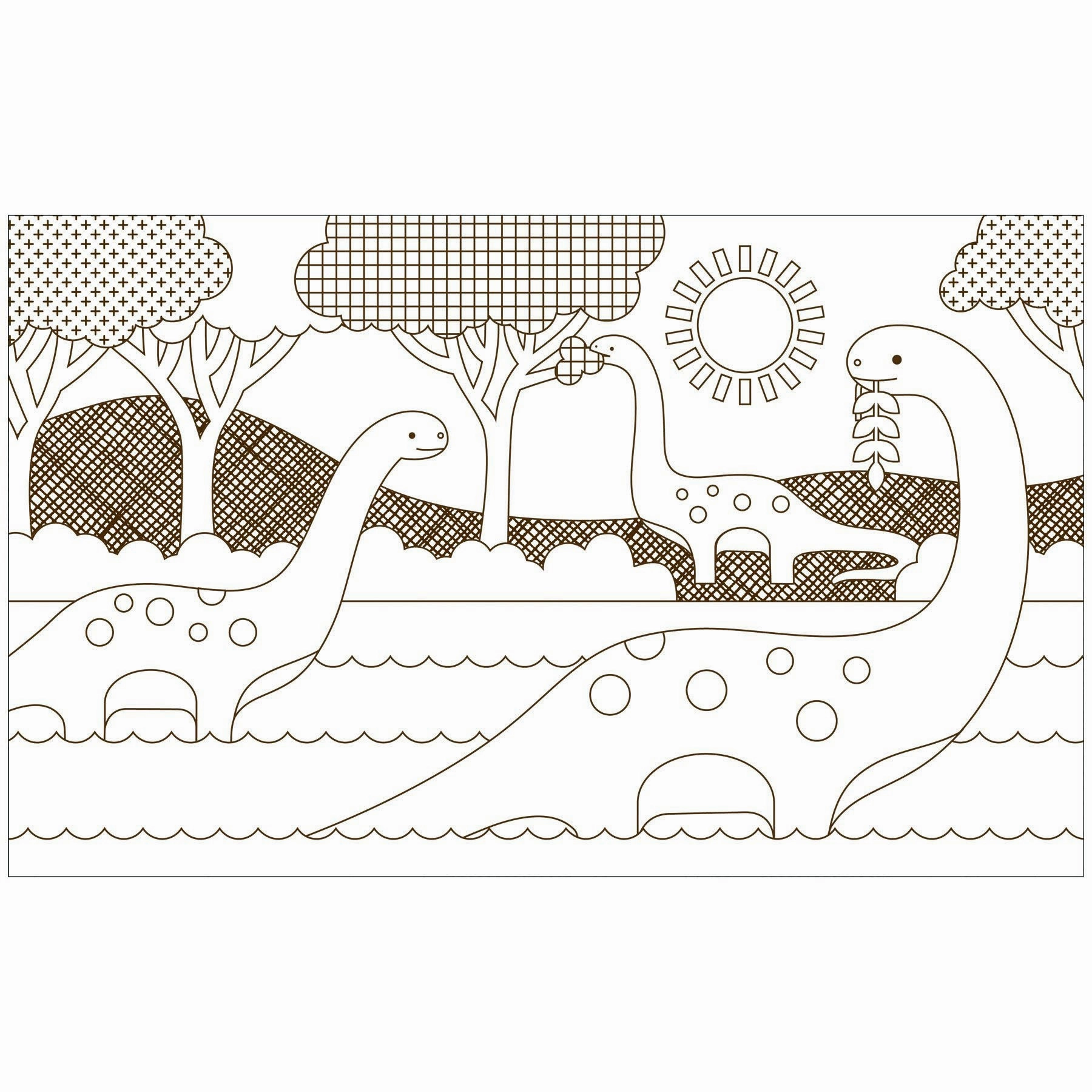 Petit Collage Colouring Book Dinosaurs
