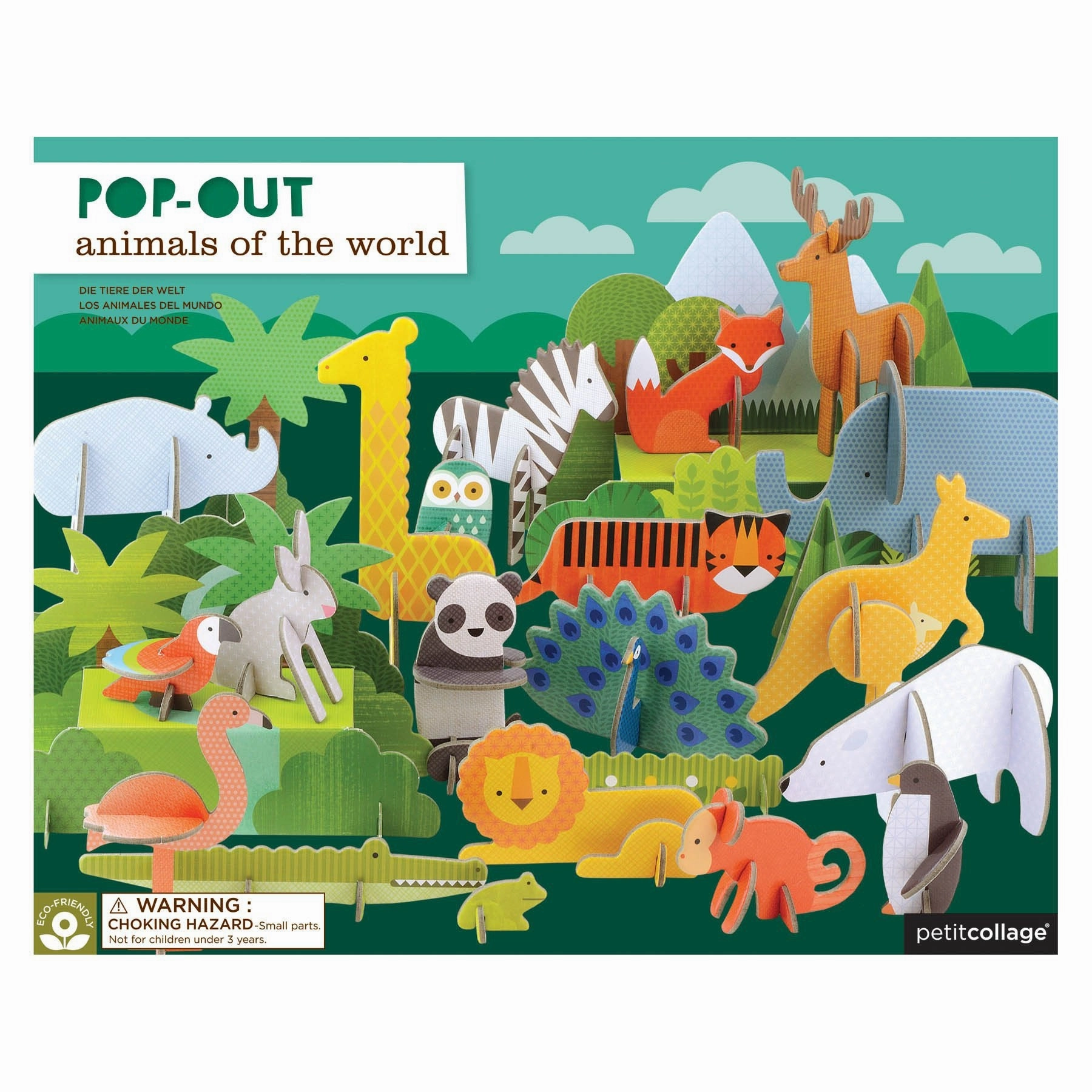 Petit Collage Pop-Out - Deluxe Pop-Out Animals