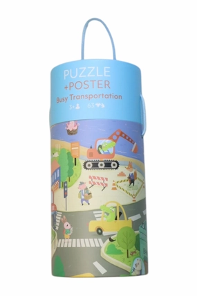Pinwheel Puzzle   Poster Busy Transportation O/S