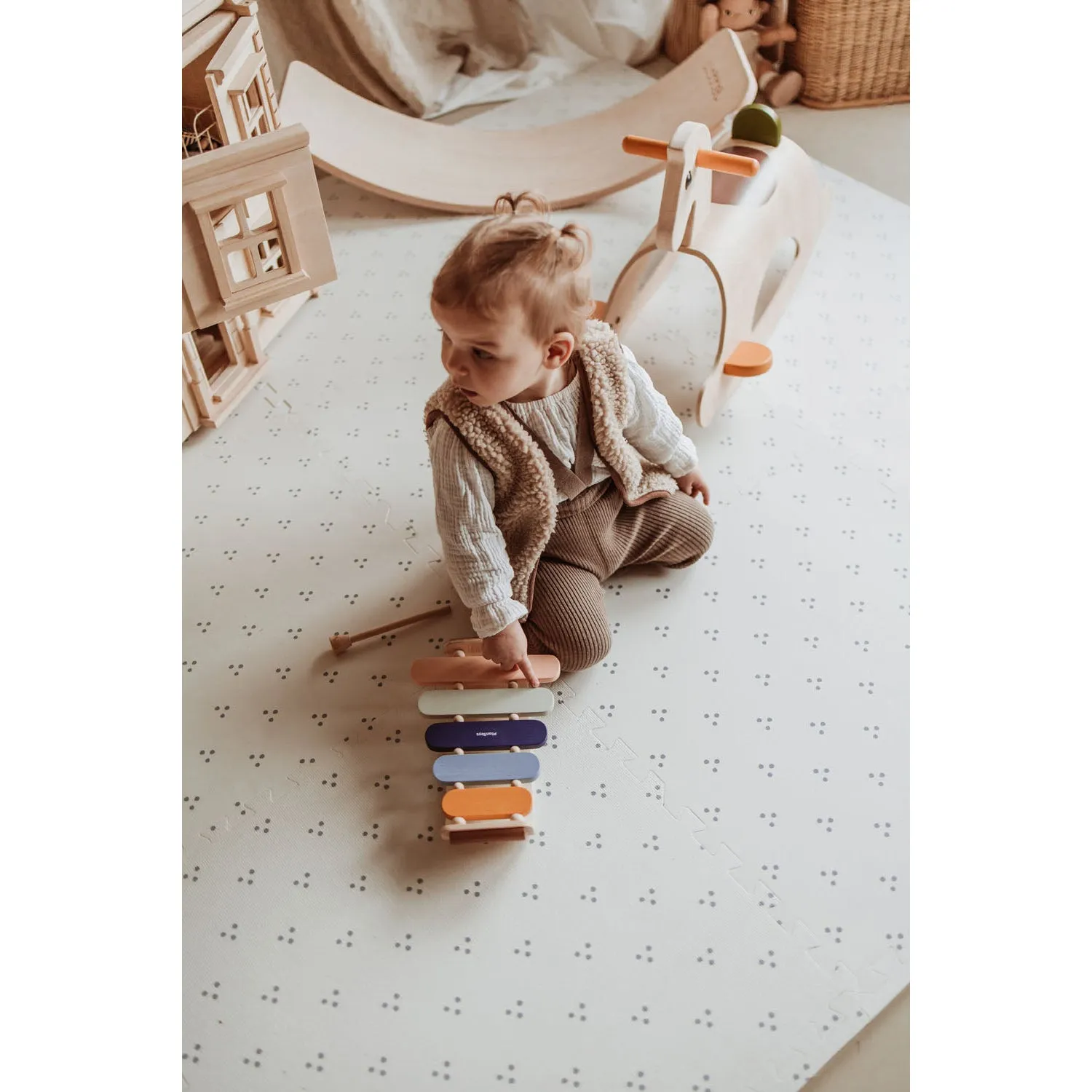 Play&Go EEVAA 3-in-1 Reversible Puzzle Playmat - Numbers - 180x180cm