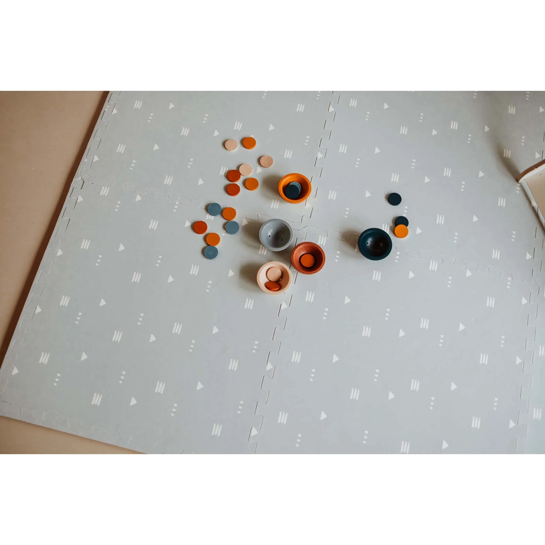 Play&Go EEVAA 3-in-1 Reversible Puzzle Playmat - Road Map - 120x180cm
