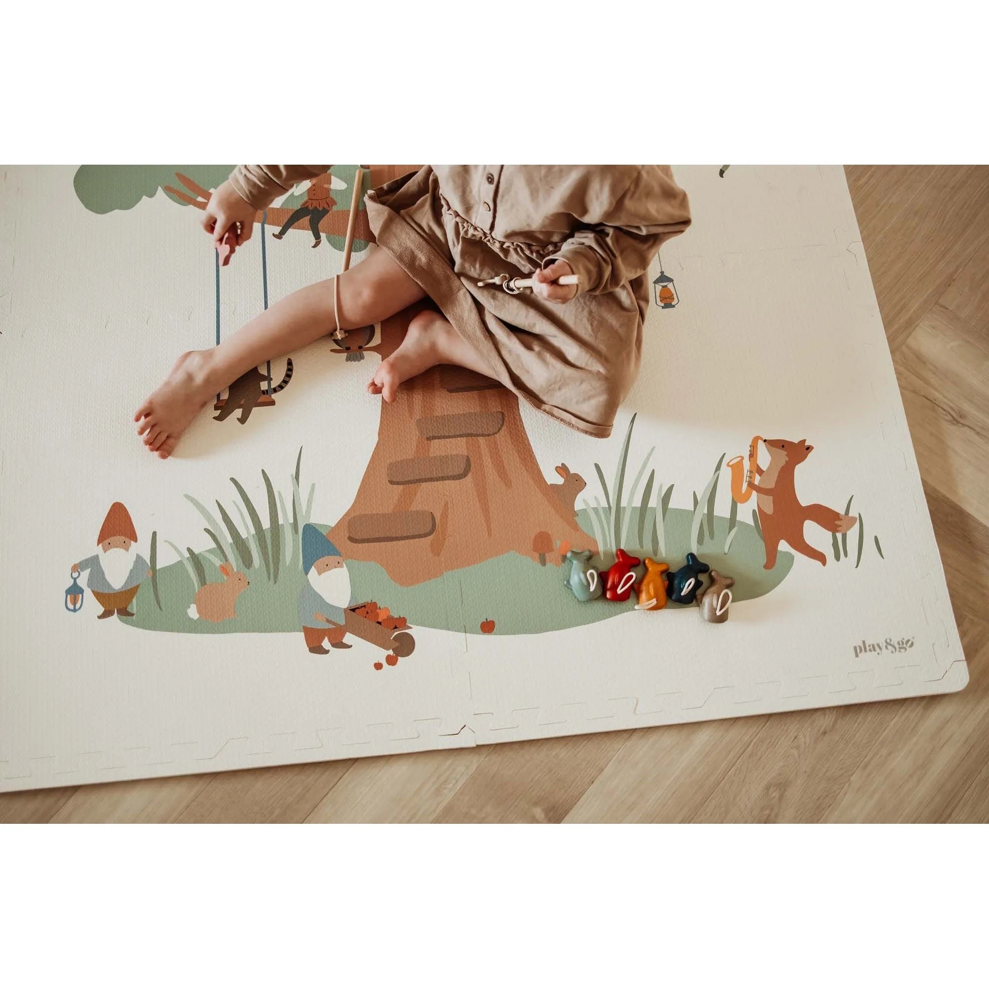 Play&Go EEVAA 3-in-1 Reversible Puzzle Playmat - Tree House - 120x180cm
