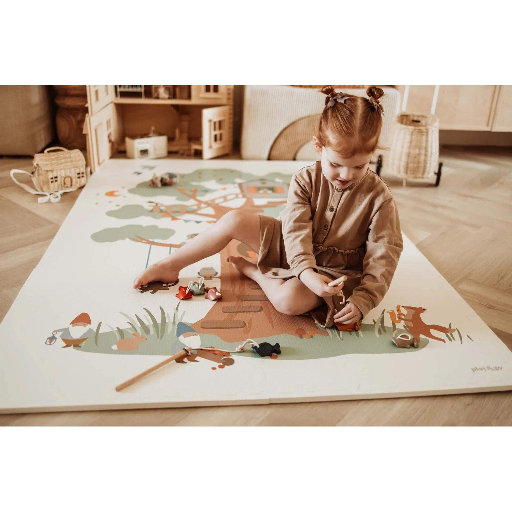 Play&Go EEVAA 3-in-1 Reversible Puzzle Playmat - Tree House - 120x180cm