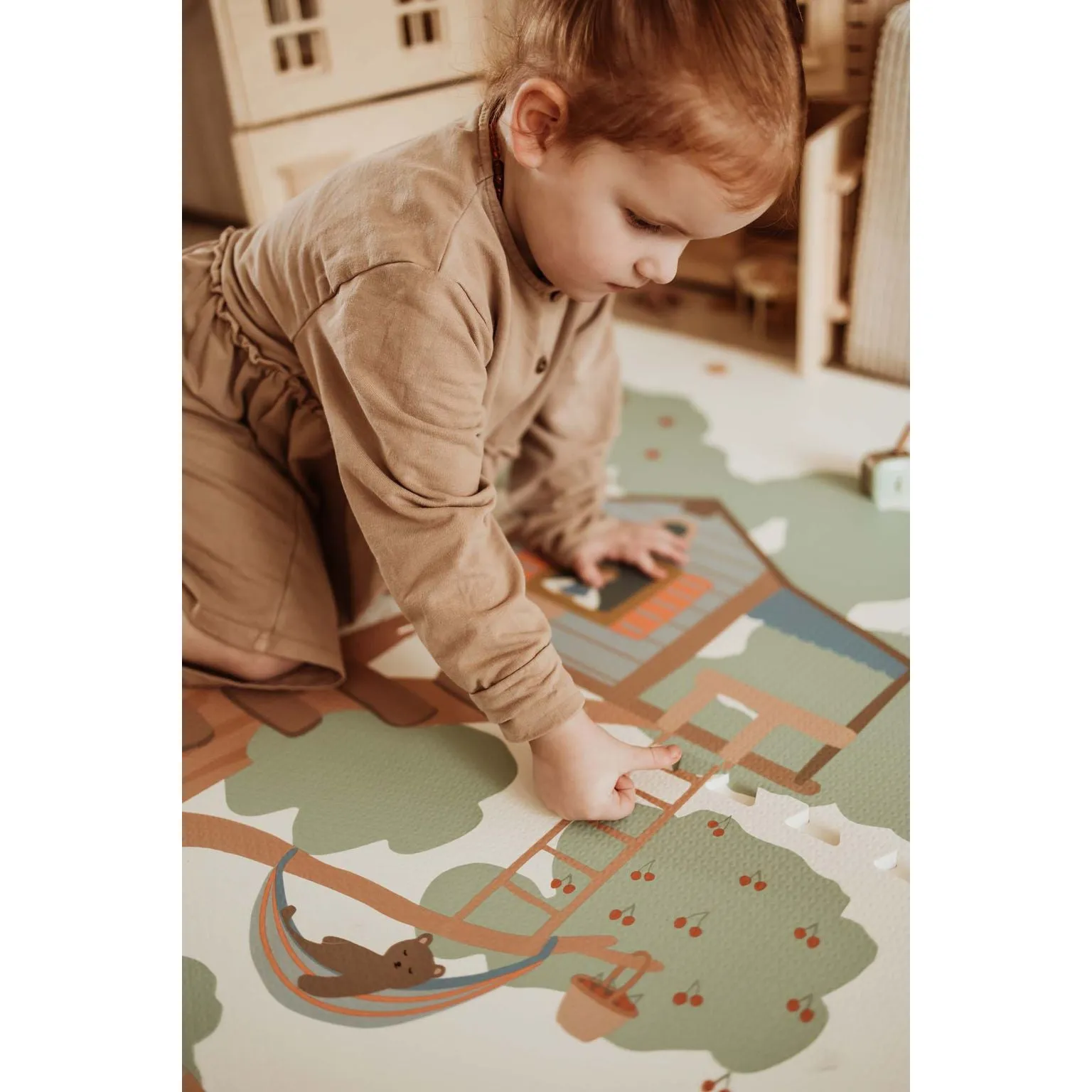 Play&Go EEVAA 3-in-1 Reversible Puzzle Playmat - Tree House - 120x180cm