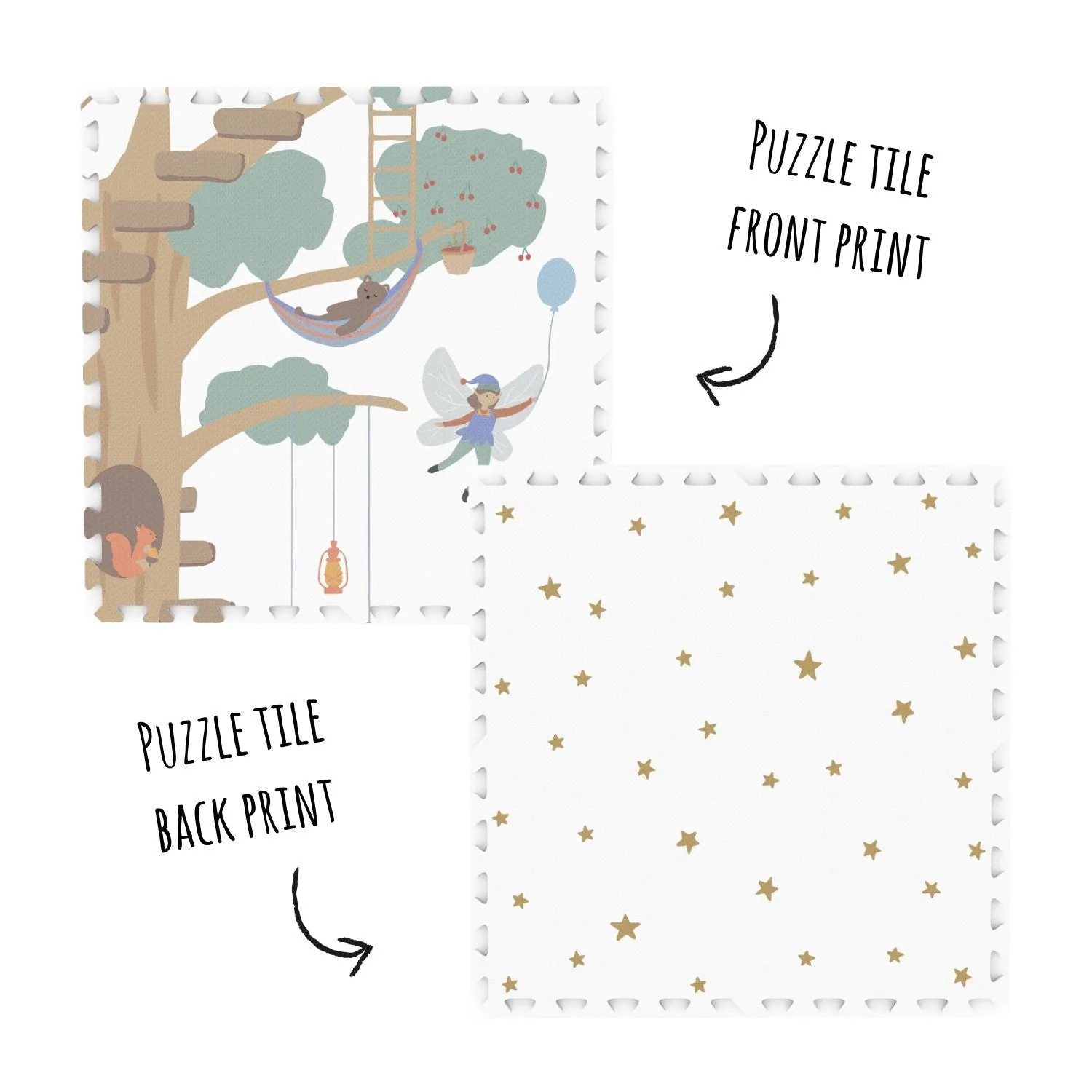 Play&Go EEVAA 3-in-1 Reversible Puzzle Playmat - Tree House - 120x180cm