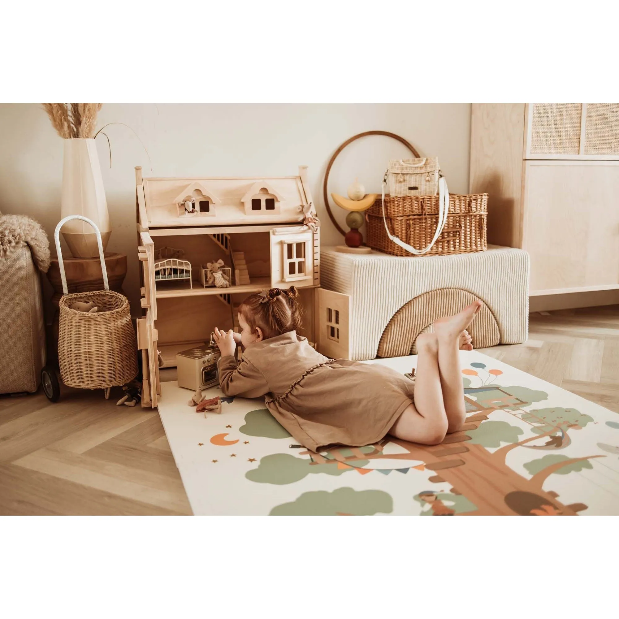Play&Go EEVAA 3-in-1 Reversible Puzzle Playmat - Tree House - 120x180cm