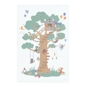 Play&Go EEVAA 3-in-1 Reversible Puzzle Playmat - Tree House - 120x180cm