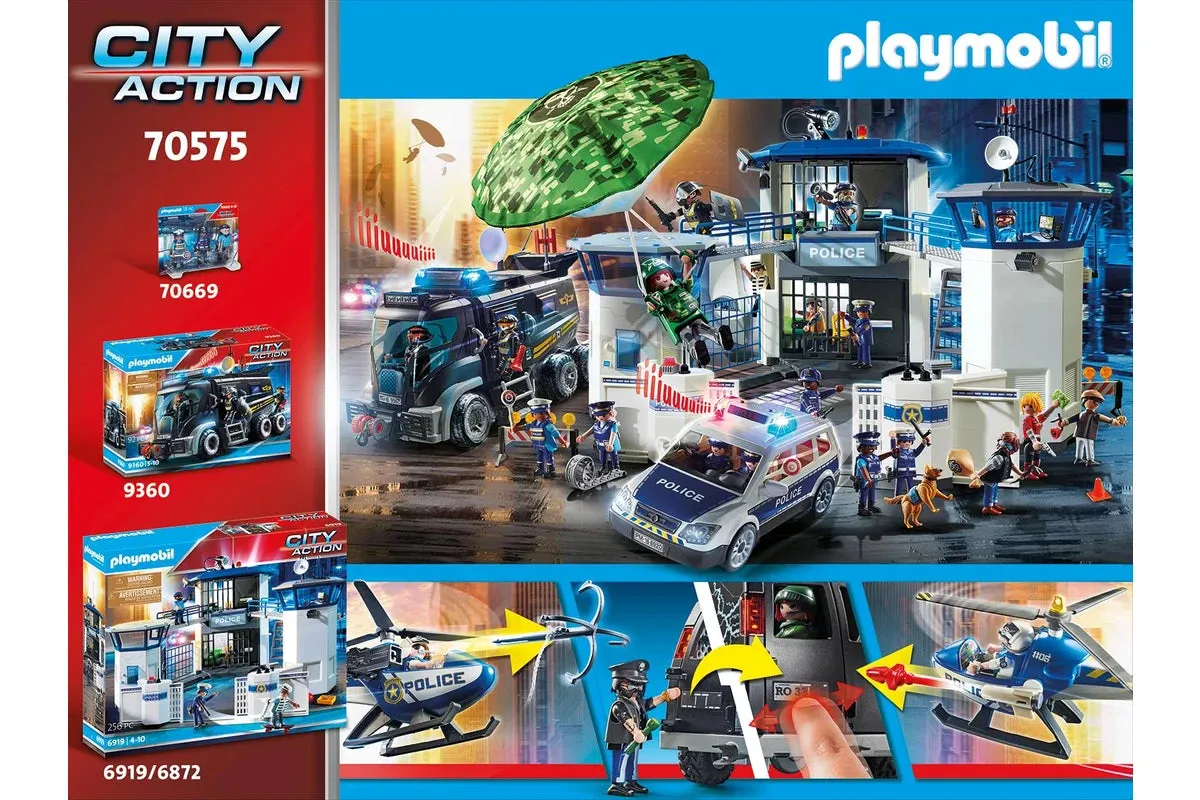 Playmobil City Action - Helicopter Pursuit with Runaway Van 70575