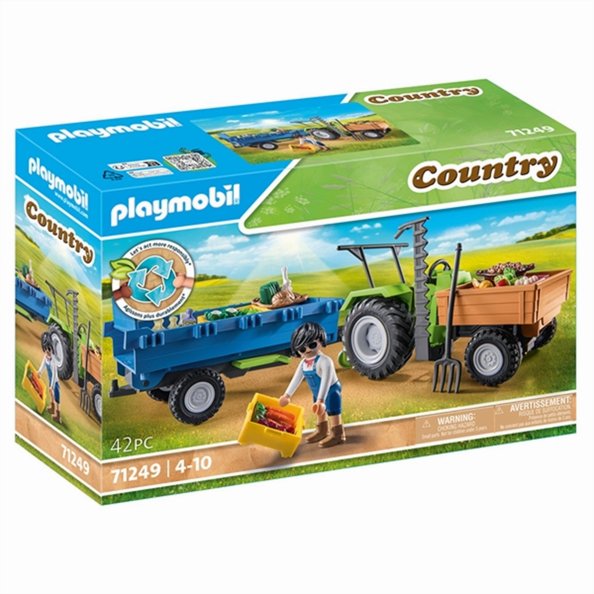 Playmobil Country - Tractor with Trailer