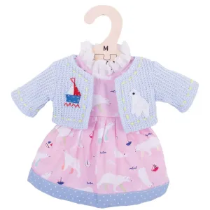 Polar Bear Pink Dress (for Size Medium Doll)