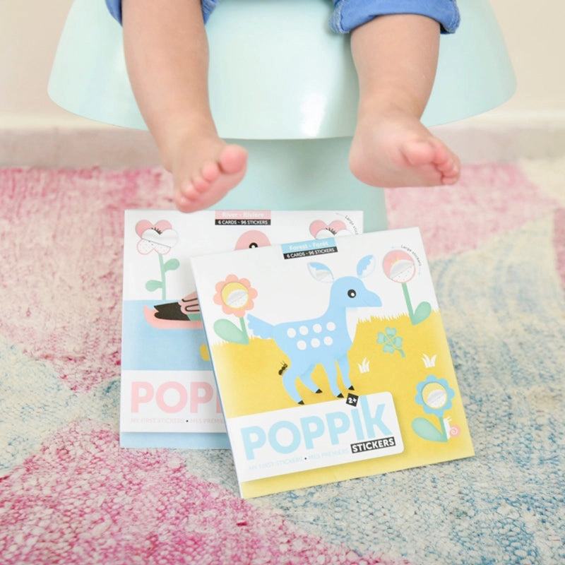 Poppik Baby Forest 6 Cards with 96 Stickers