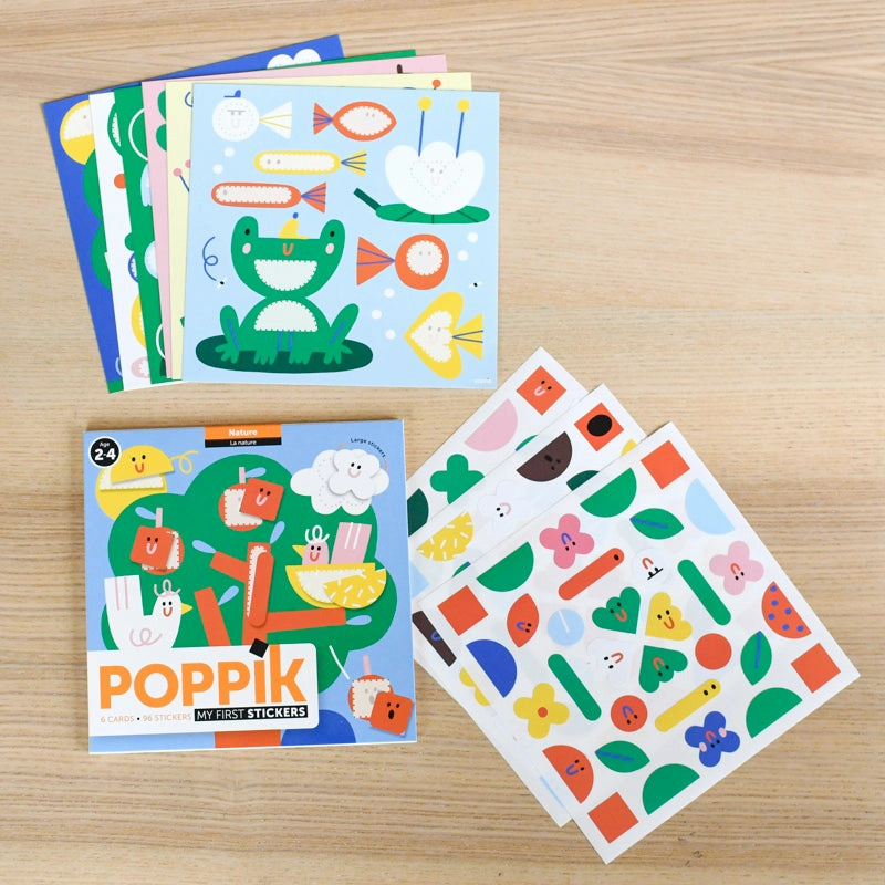 Poppik Baby Nature 6 Cards with 96 Stickers