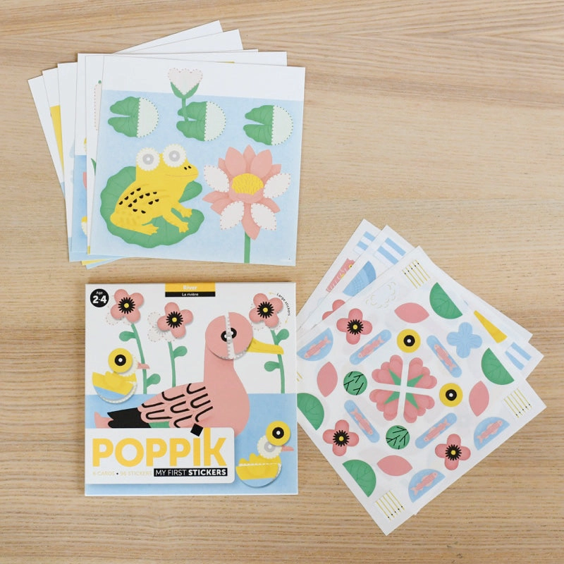 Poppik Baby River 6 Cards with 96 Stickers